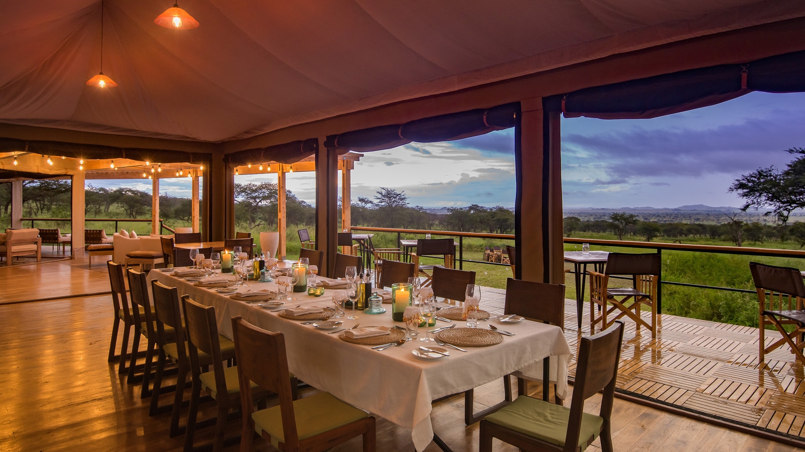 Dunia camp Tanzania dining room