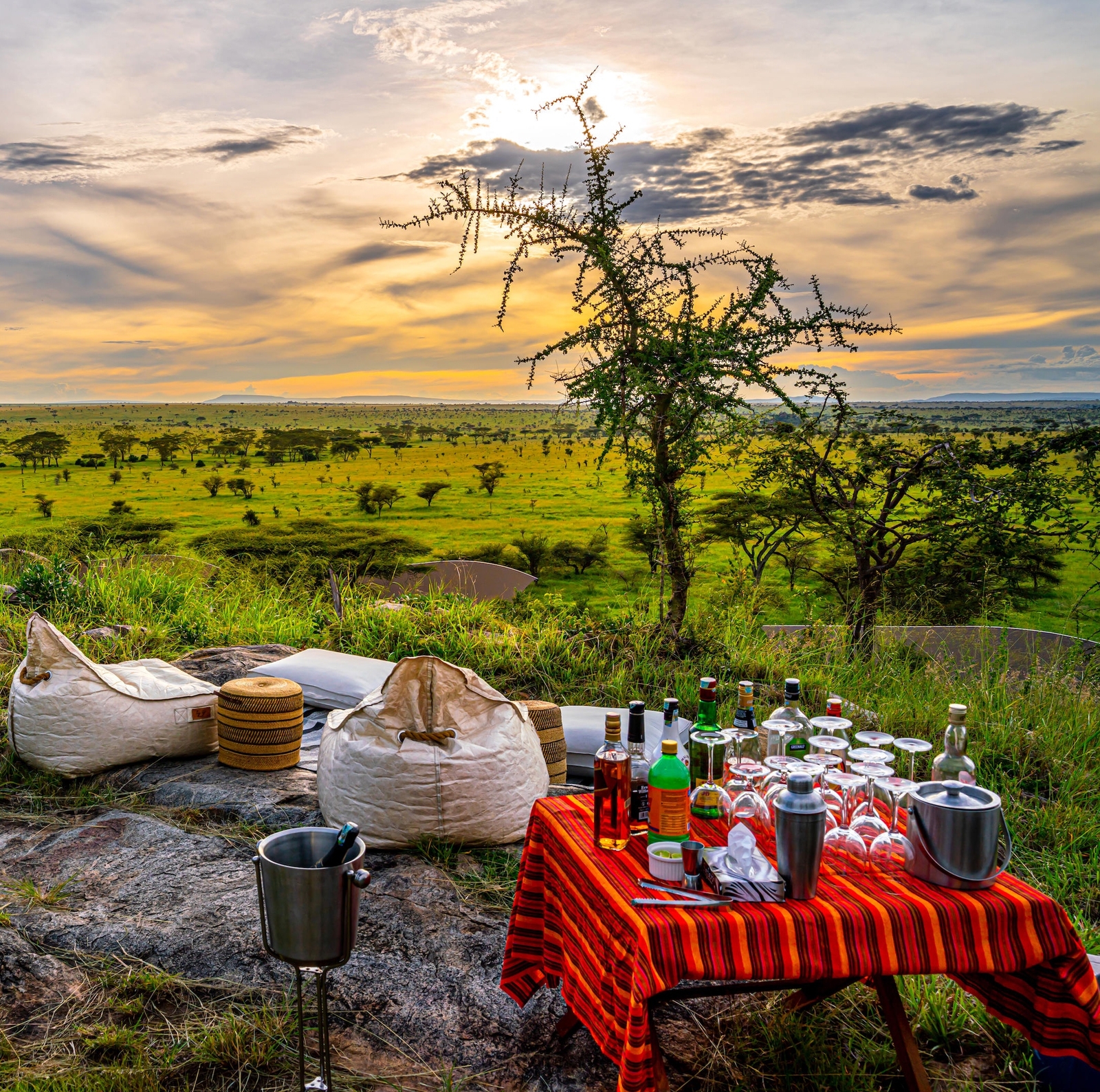 Lemala Kuria Hills Lodge sundowner
