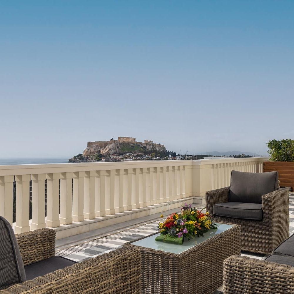 Views of the Acropolis from the rooftop of Hotel Grande Bretagne