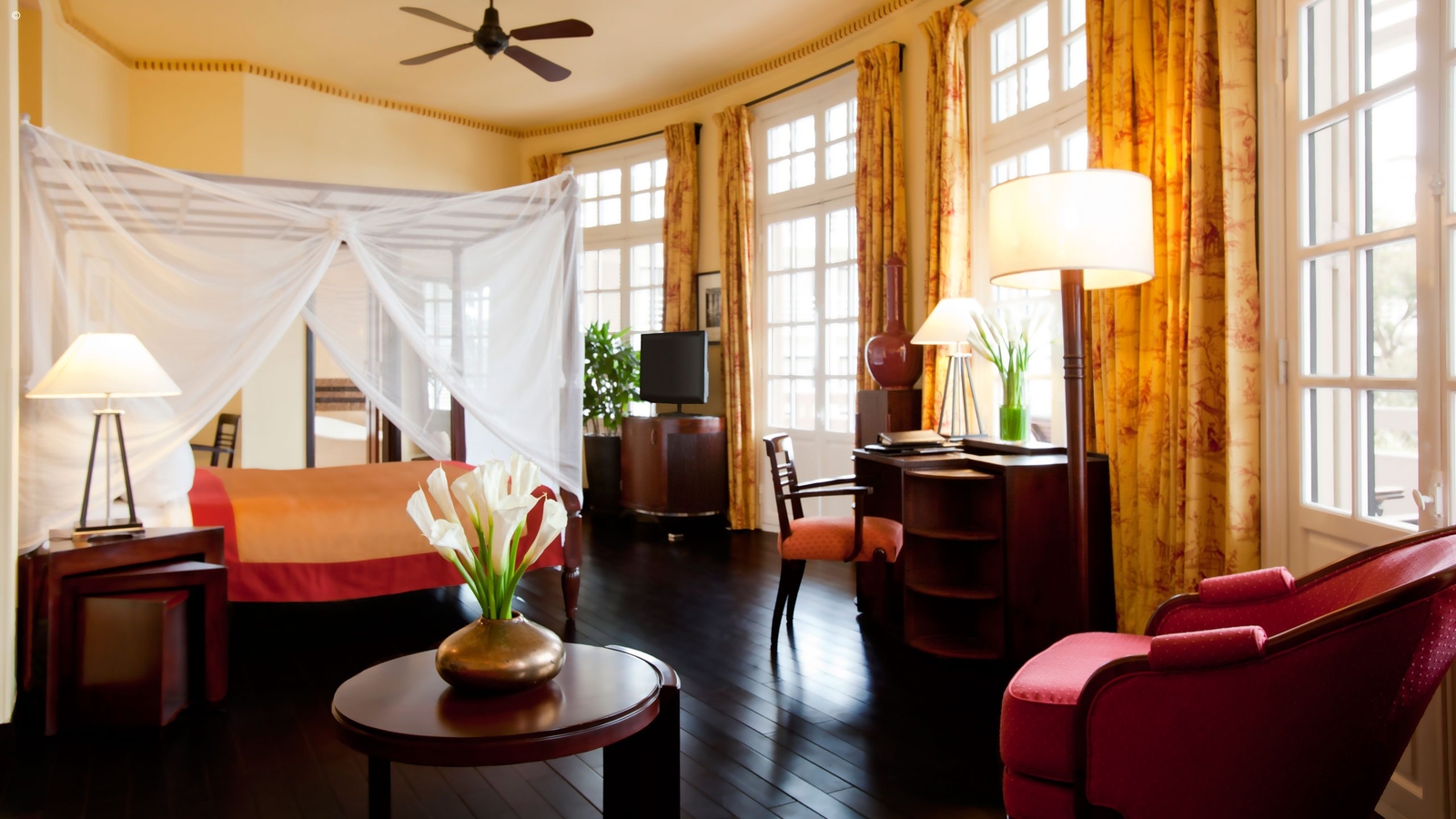 Superior bedroom interior, La Residence Hue, Vietnam