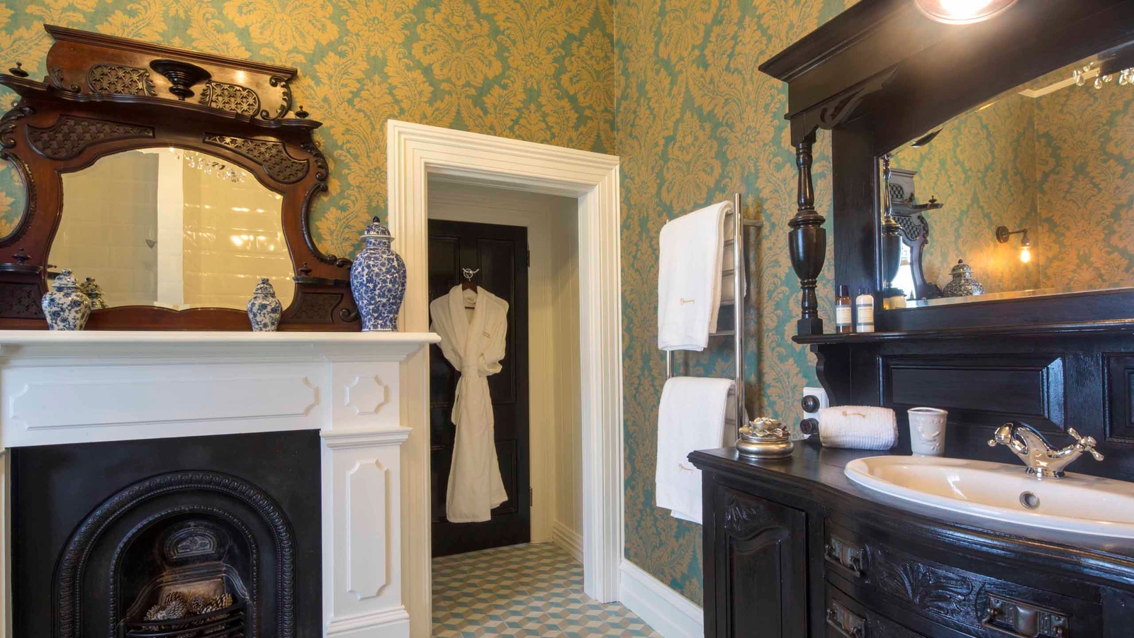 Hulbert House bathroom interior, Queenstown, New Zealand