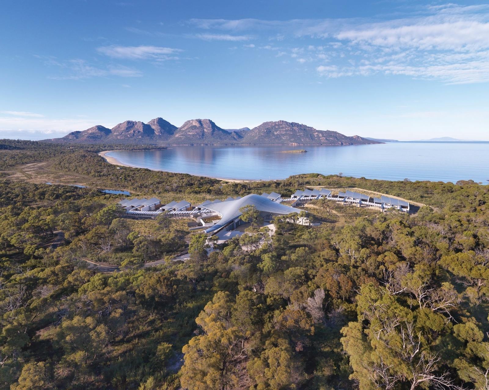 Aerial view of Saffire Freycinet