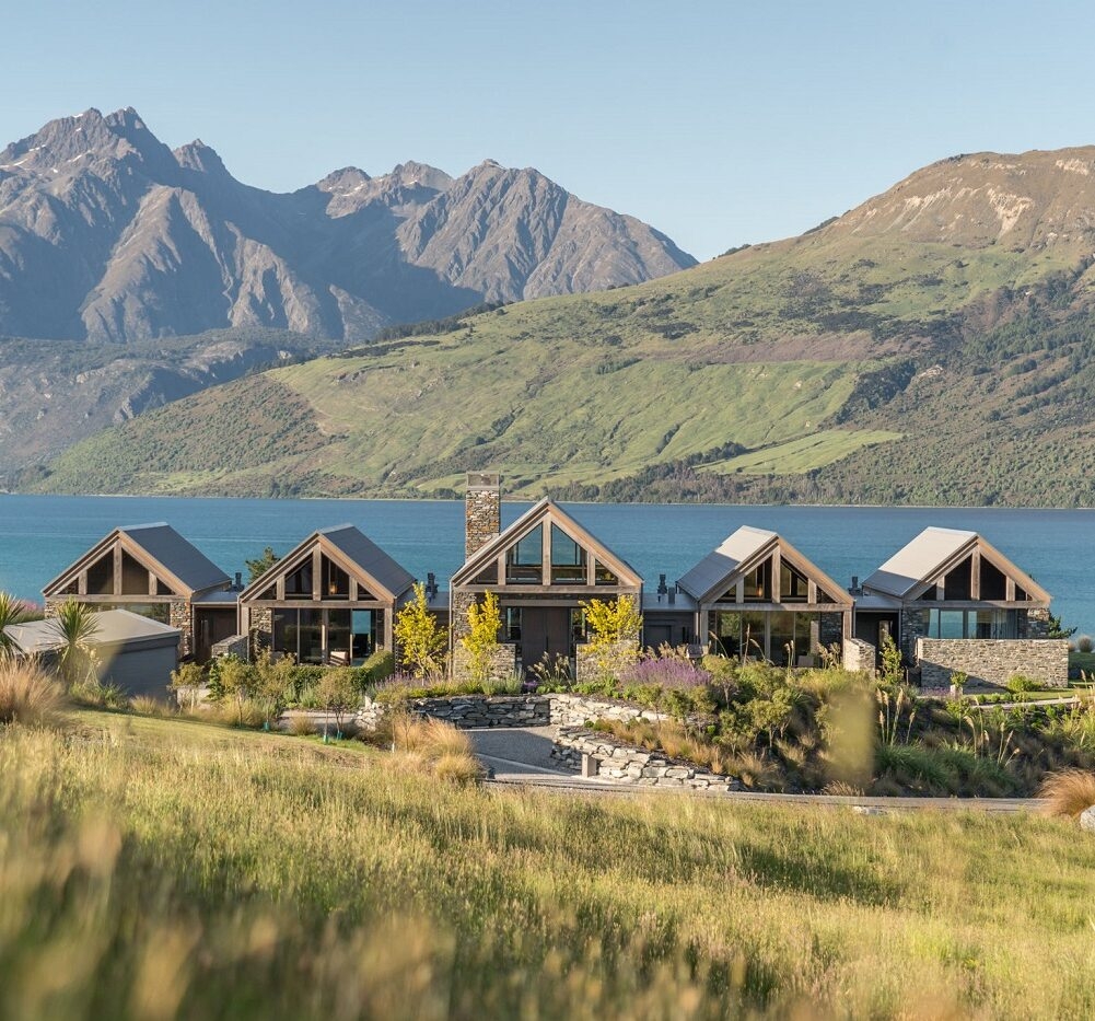 Lakeside views at Blanket Bay, New Zealand