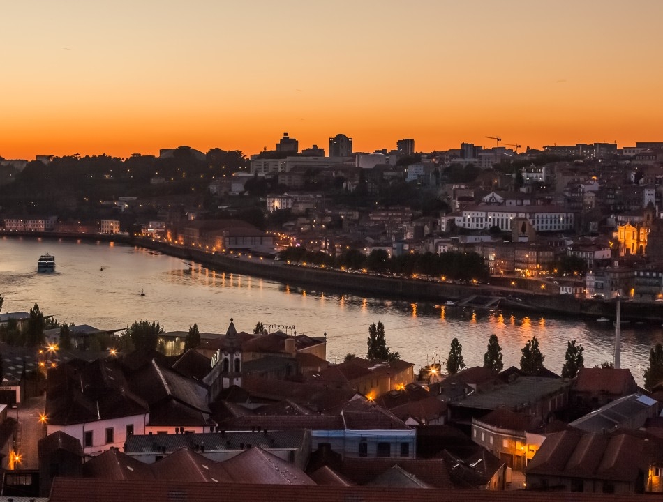 Sunset view from The Yeatman.