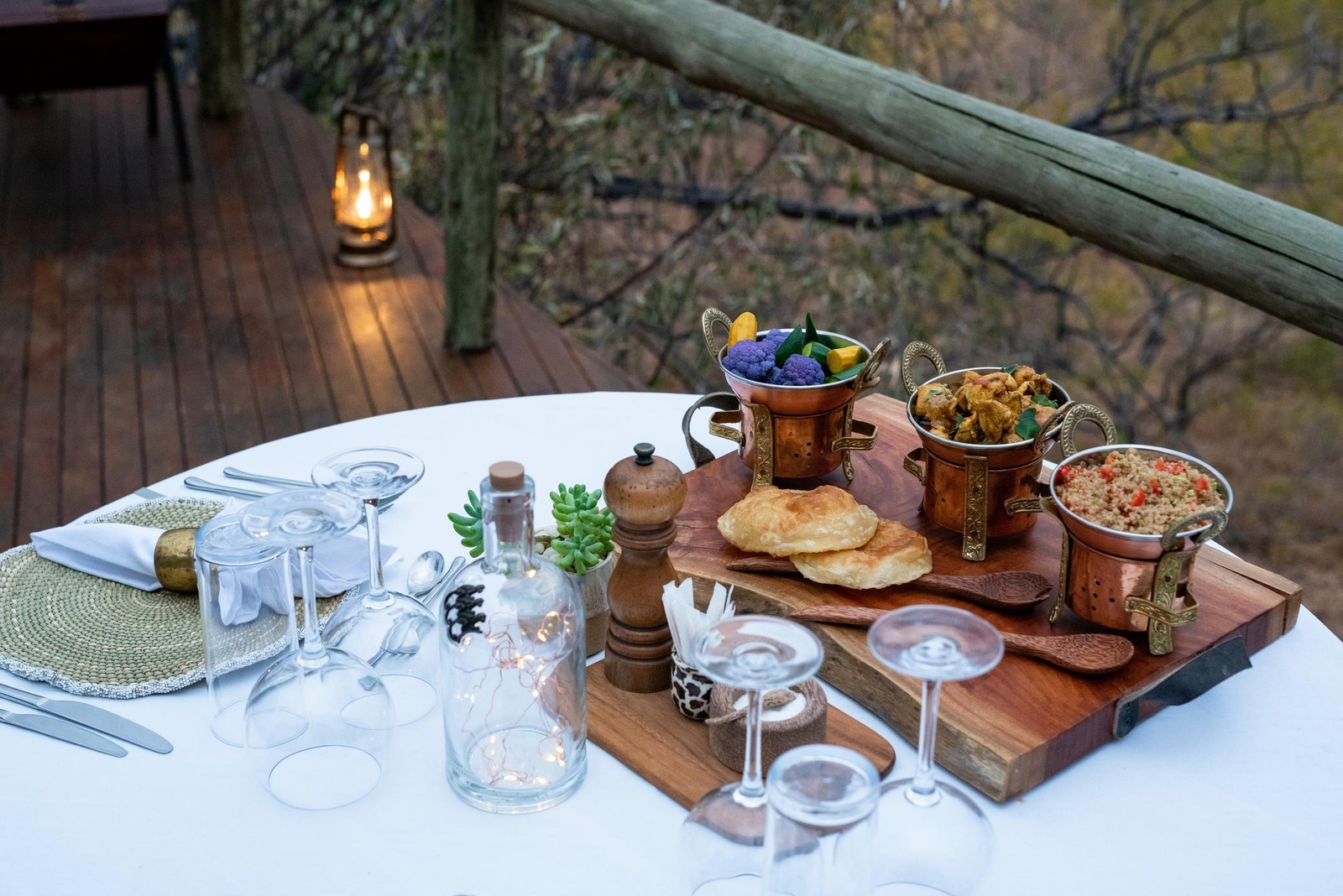 A glimpse of a gourmet meal at Ikuka Safari Camp.