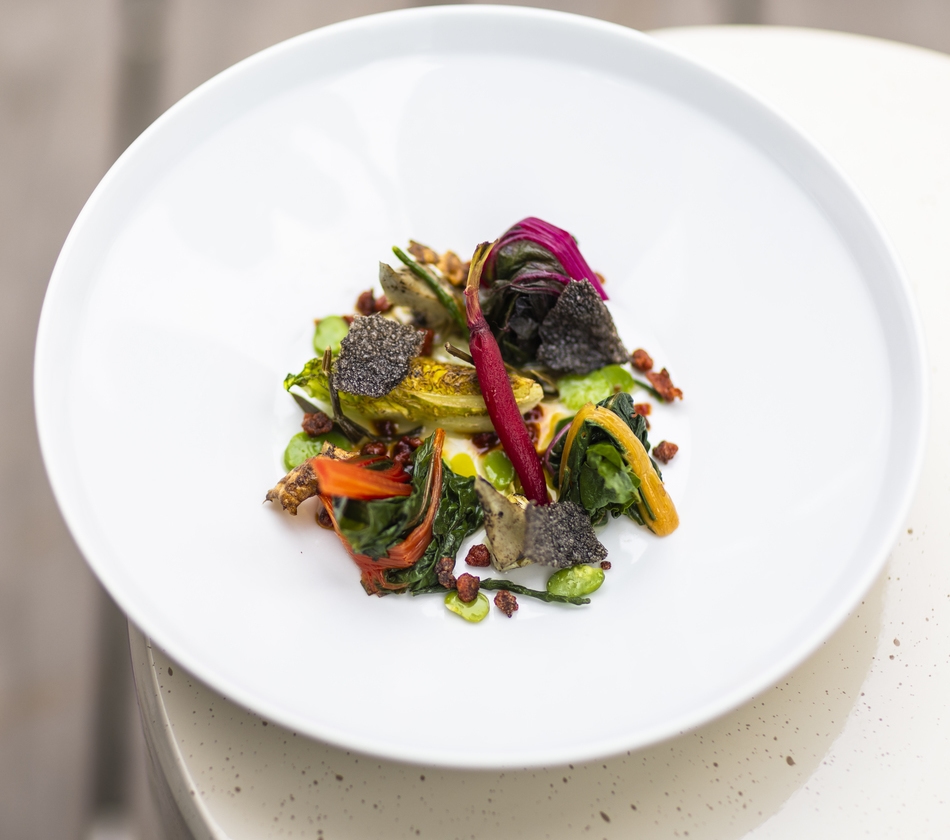 A gourmet meal at La Roqqa's restaurant.