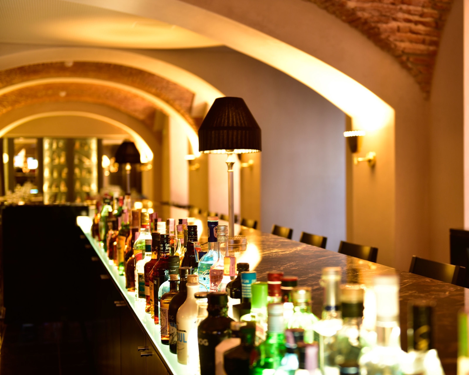 A shot of the bar at Pousada de Lisboa in Lisbon