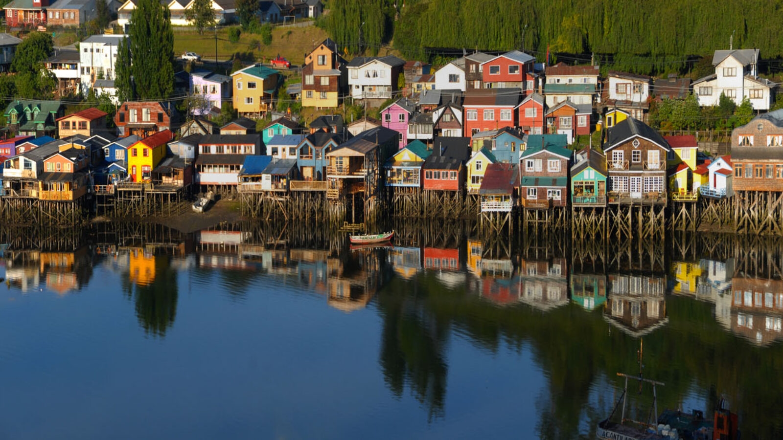 Castro City coast Chiloe Island Chile