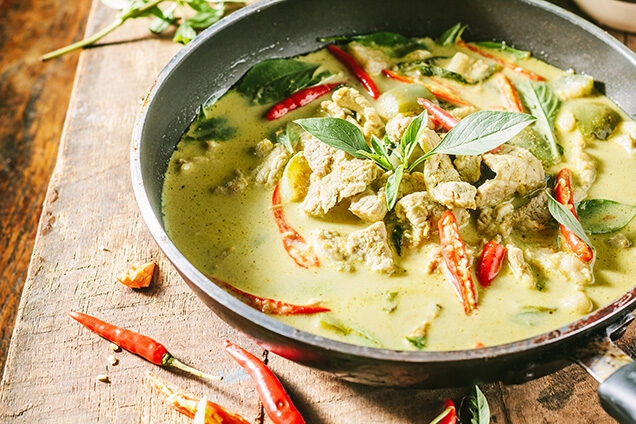 Luxury Thailand Tours - Green pork Curry , Thai cuisine