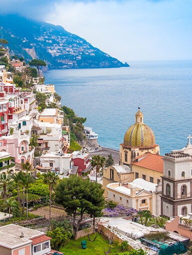 Luxury Italy Tours - Positano, Amalfi Coast Ariel view