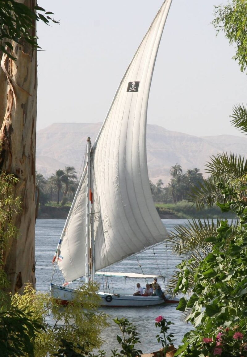Luxury Egypt Tours - a felucca sailboat on the Nile River