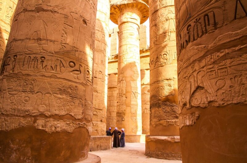 Luxury Egypt Tours - stone pillars of a vast temple