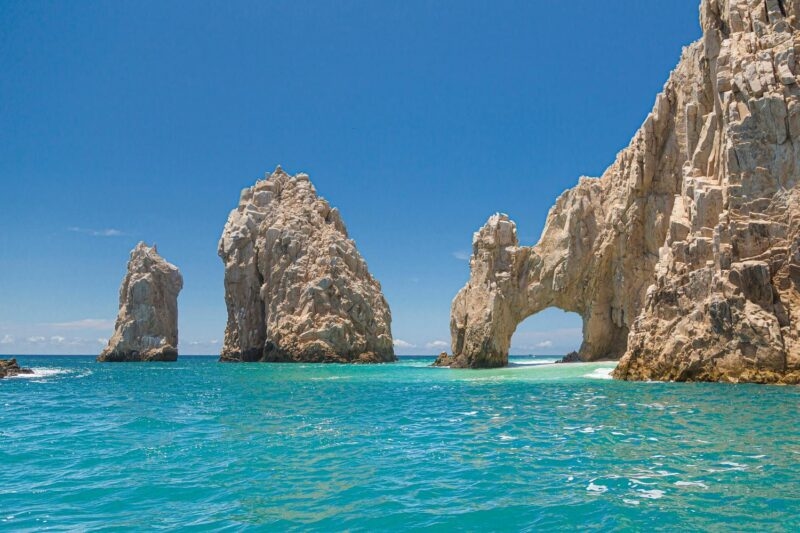 Stone arch in the sea at Los Cabos, Mexico