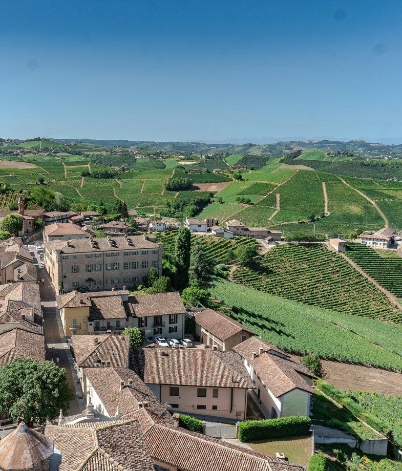 Whitewashed buildings perched above turquoise waters in Polignano a Mare in Puglia and rolling vineyards surrounding the hilltop villages of Piedmont.