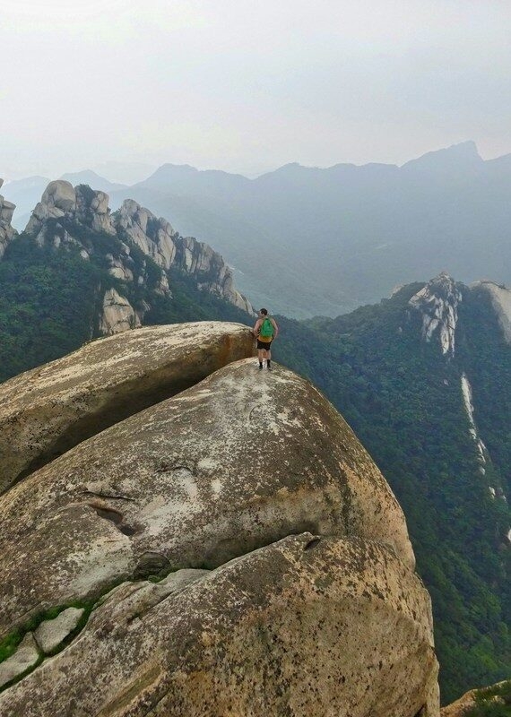 Hiking South Korea high peak