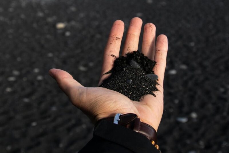 touching black sand shores of Iceland