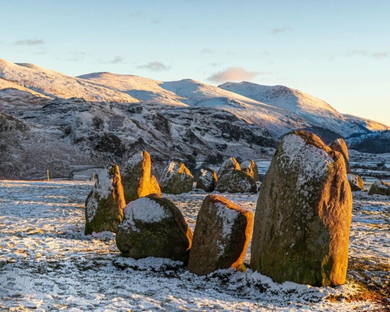 Castlerigg stone circle during winter UK tours
