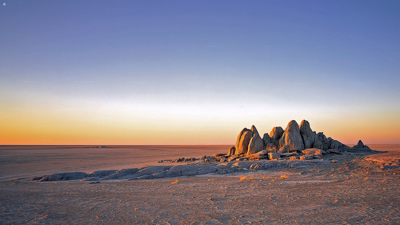 Rocky Outcrop, Makgadigadi Salt Planes, Botswana