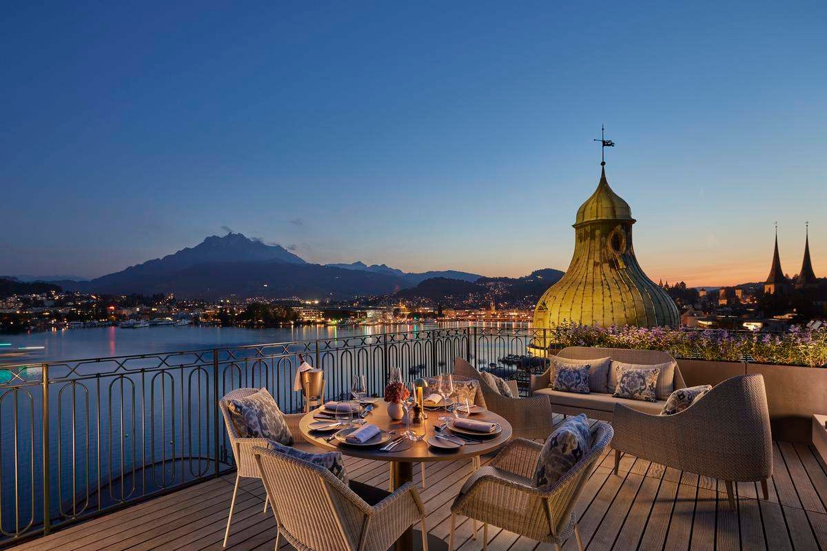 Mandarin Oriental Palace Luzern rooftop suite