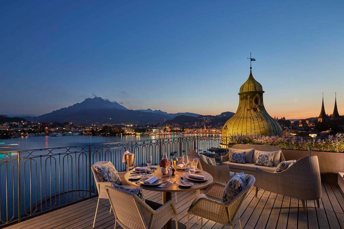 Mandarin Oriental Palace Luzern rooftop suite