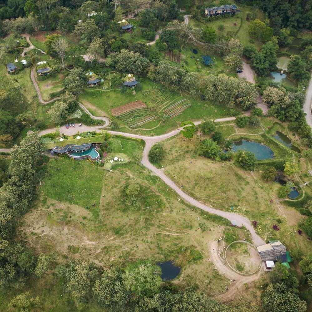 Aerial view of Origins Lodge, Costa Rica