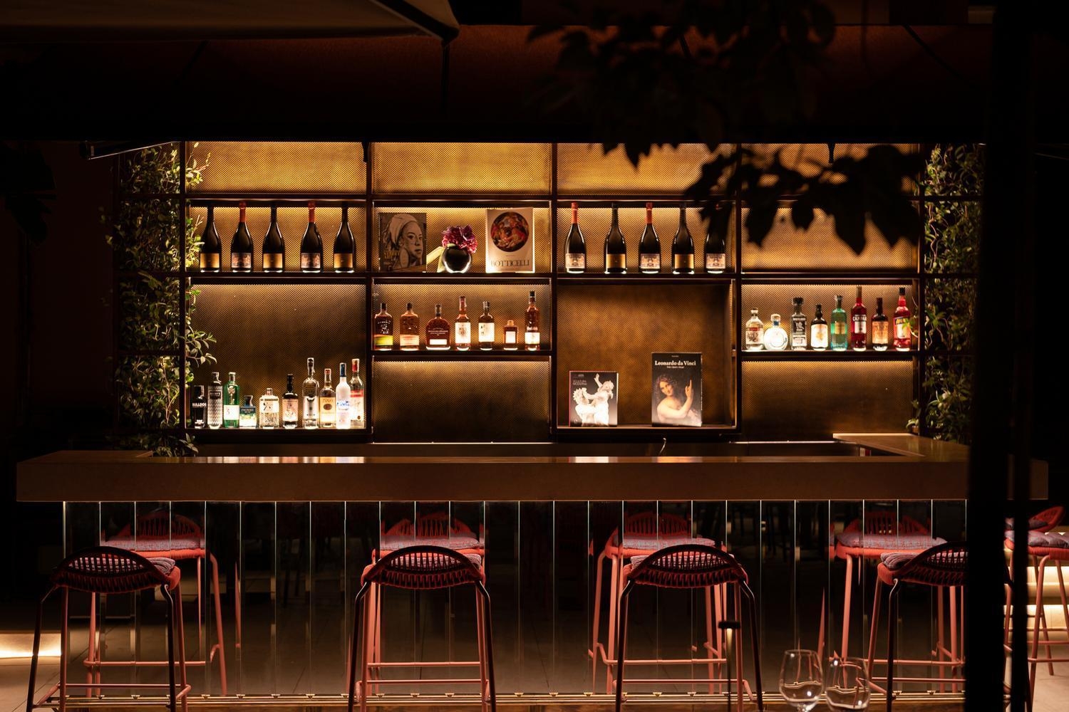 The hotel bar at Palazzo Ripetta