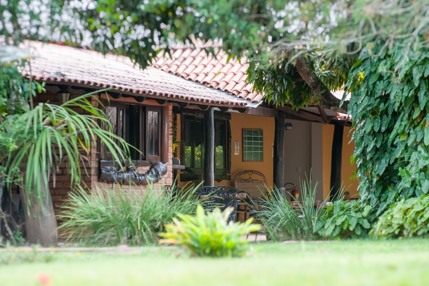 The exterior of Araras EcoLodge in Brazil