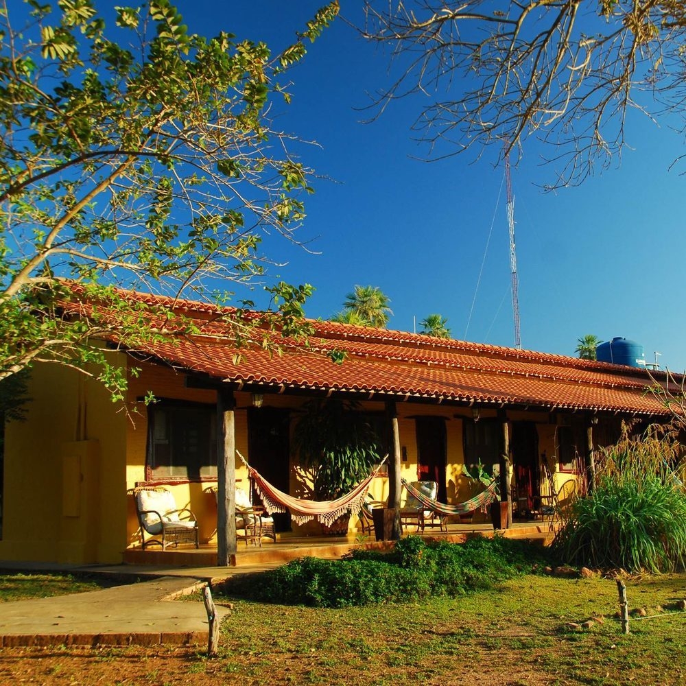 View of the accommodation at Araras EcoLodge in Brazil