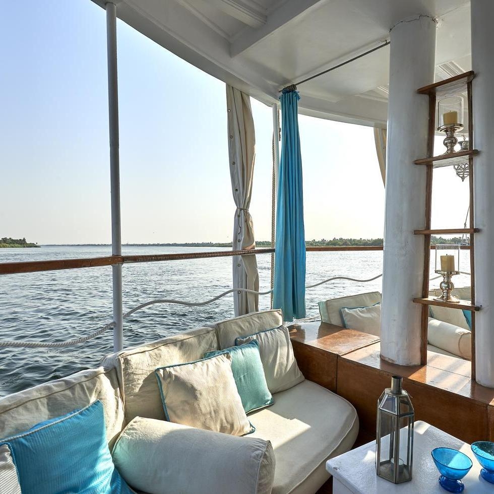 A glimpse of a lounge area on a dahabiya from Lazuli.