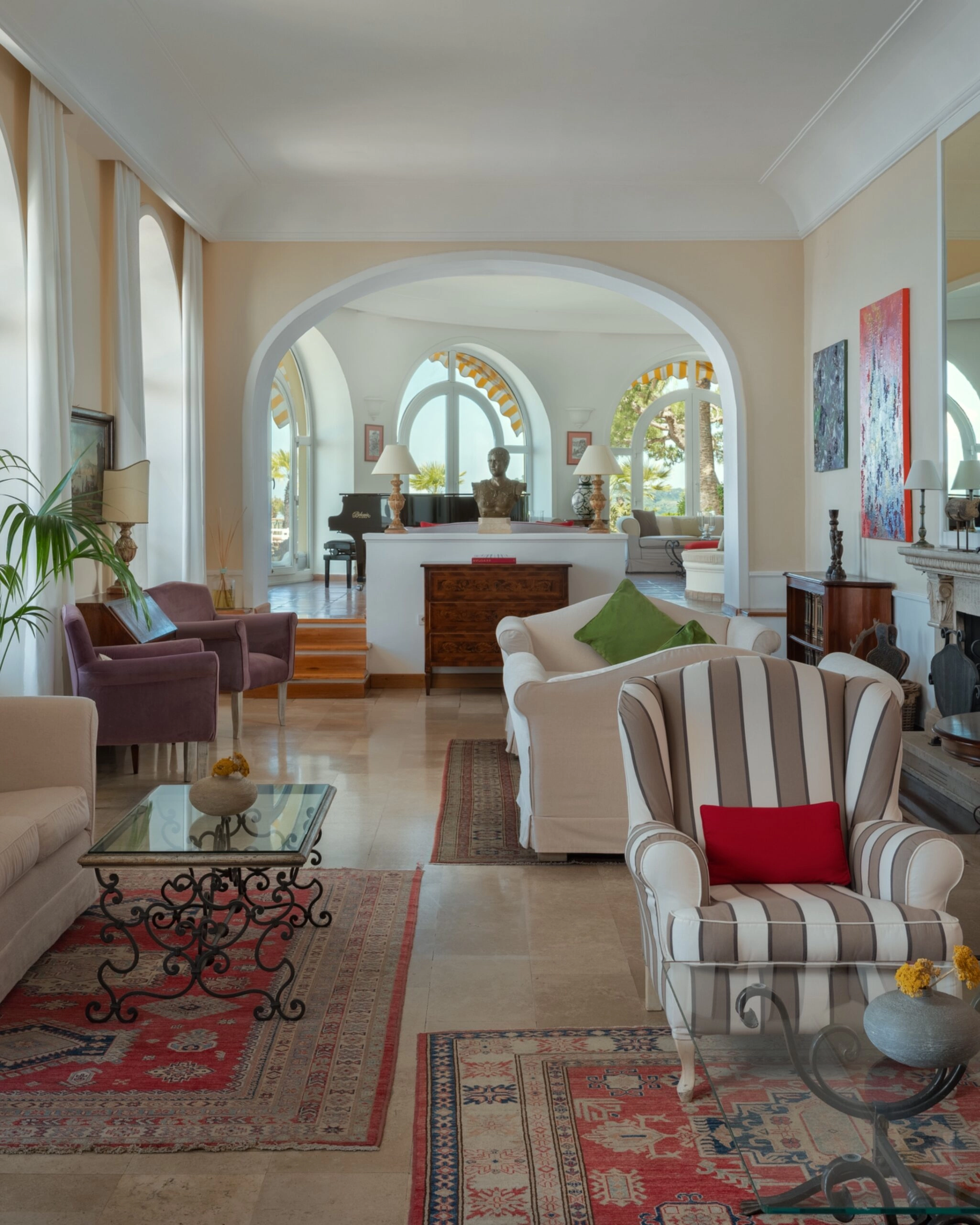 The elegant lobby area of Hotel Caesar Augustus.