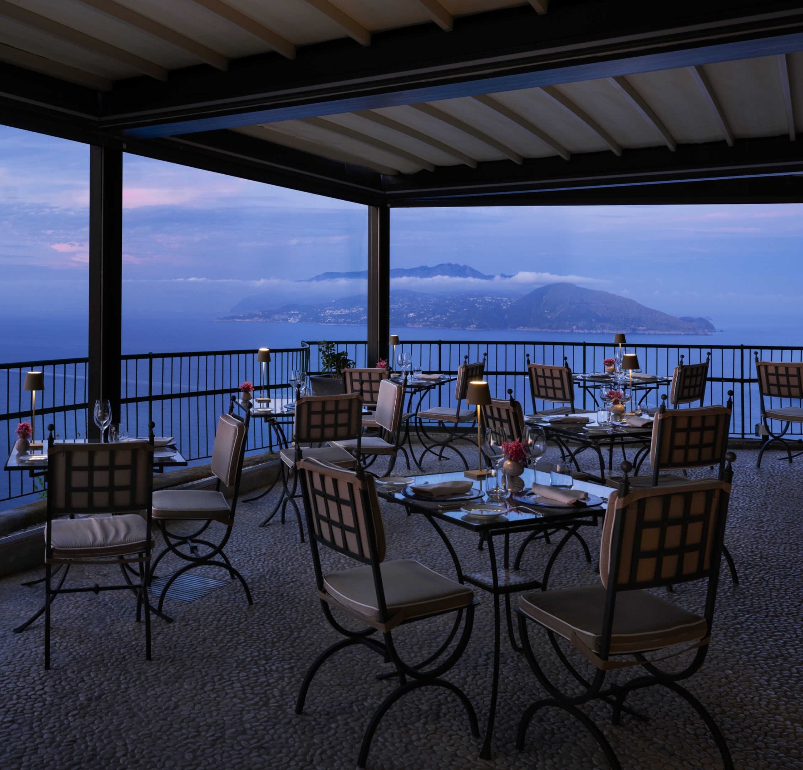 The panoramic dining area at Hotel Caesar Augustus.