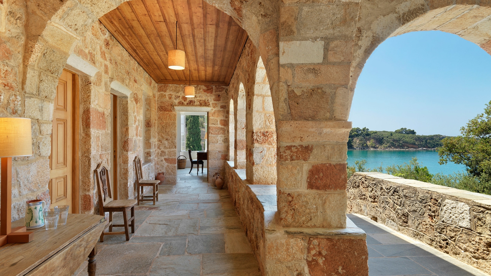 corridors and surrounding at Patrick & Joan Leigh Fermor House