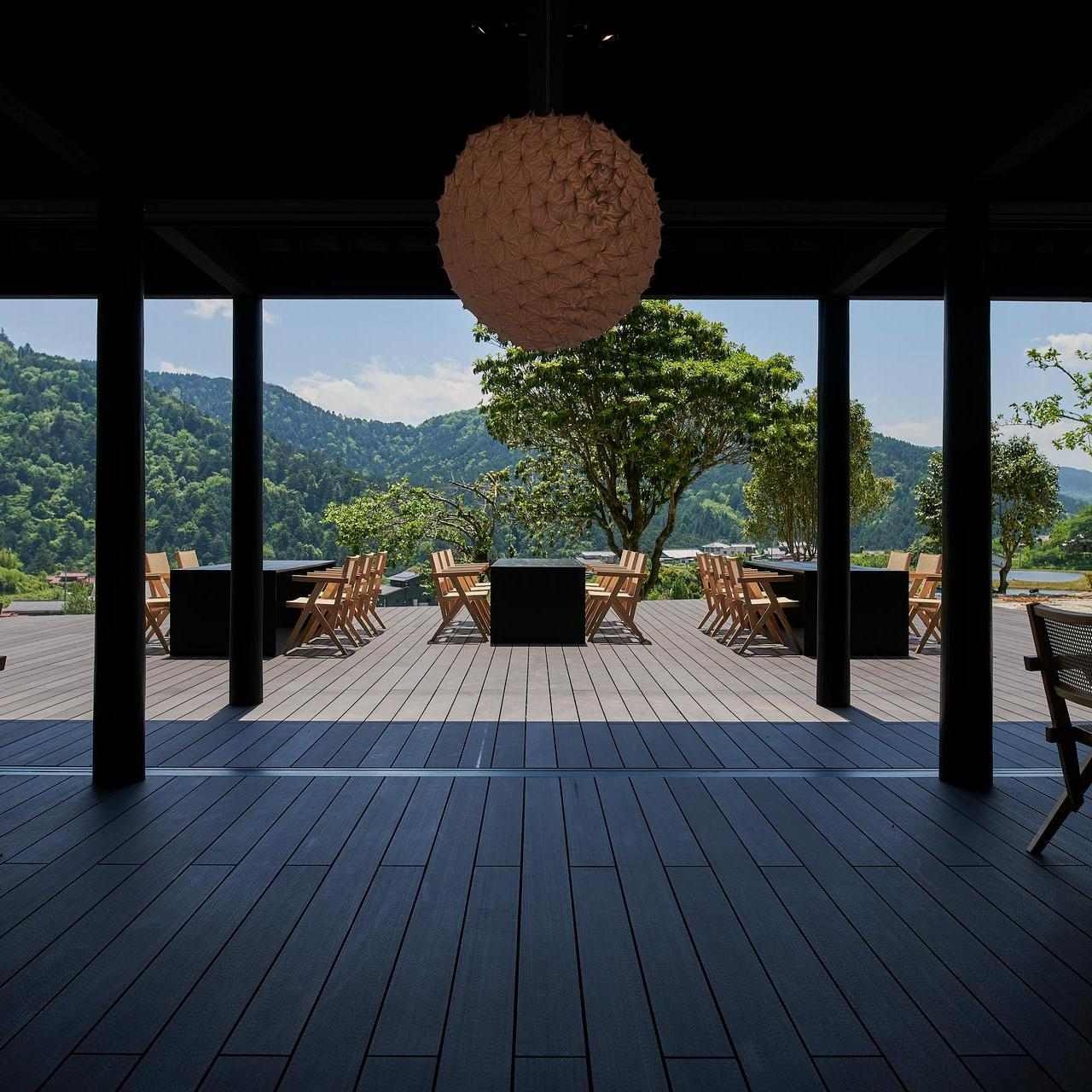 The restaurant and dining terrace at Zenagi