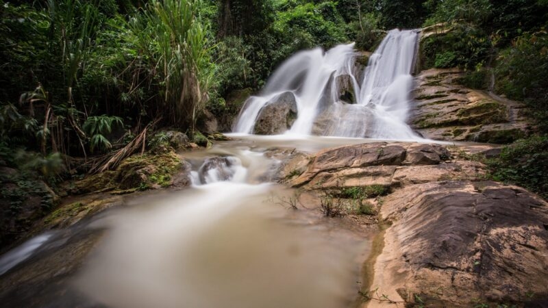 Waterfall in the Oudomxay province of Laos