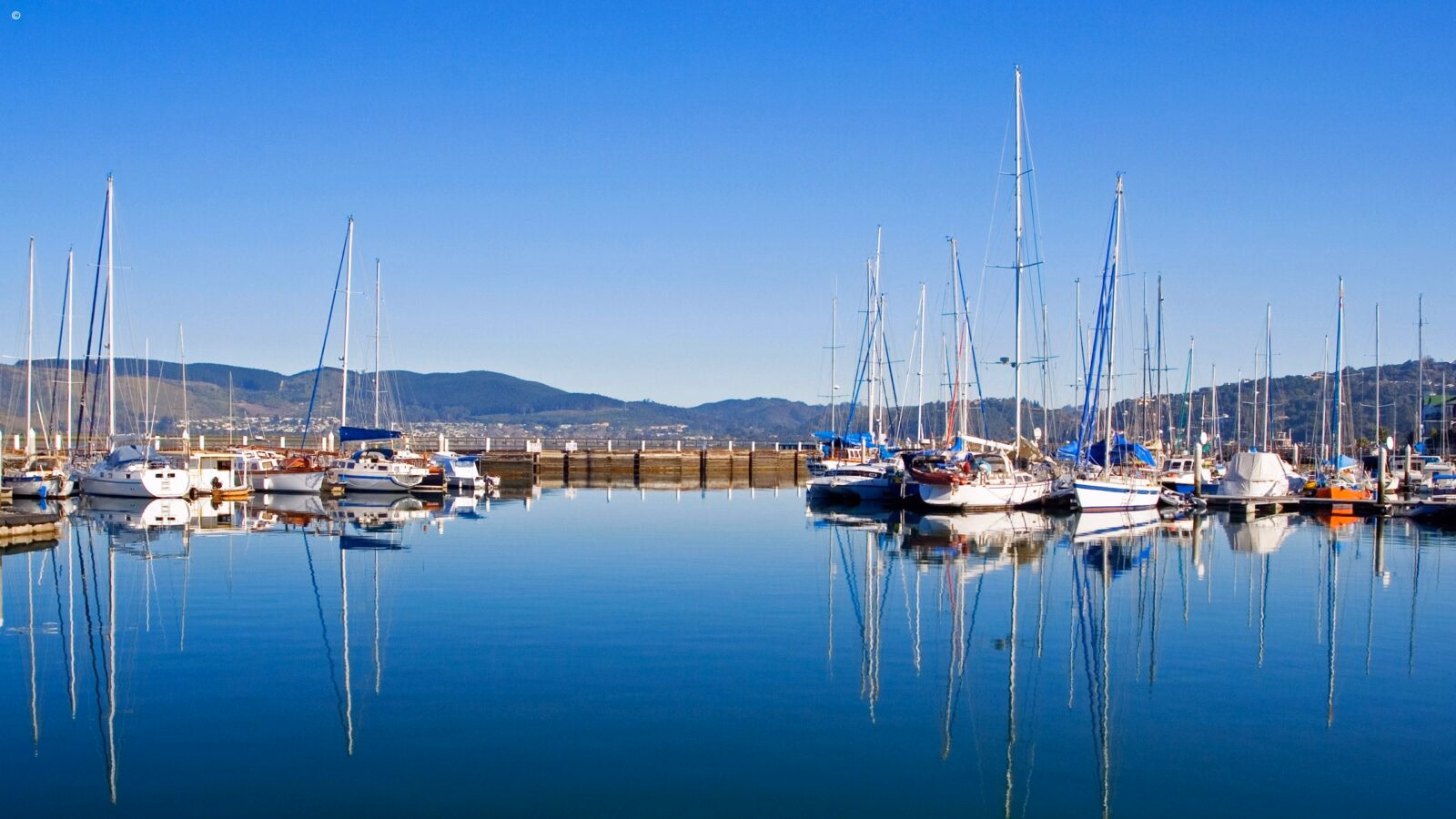Sailboats reflecting in the calm blue water of a marina during luxury garden route holidays.