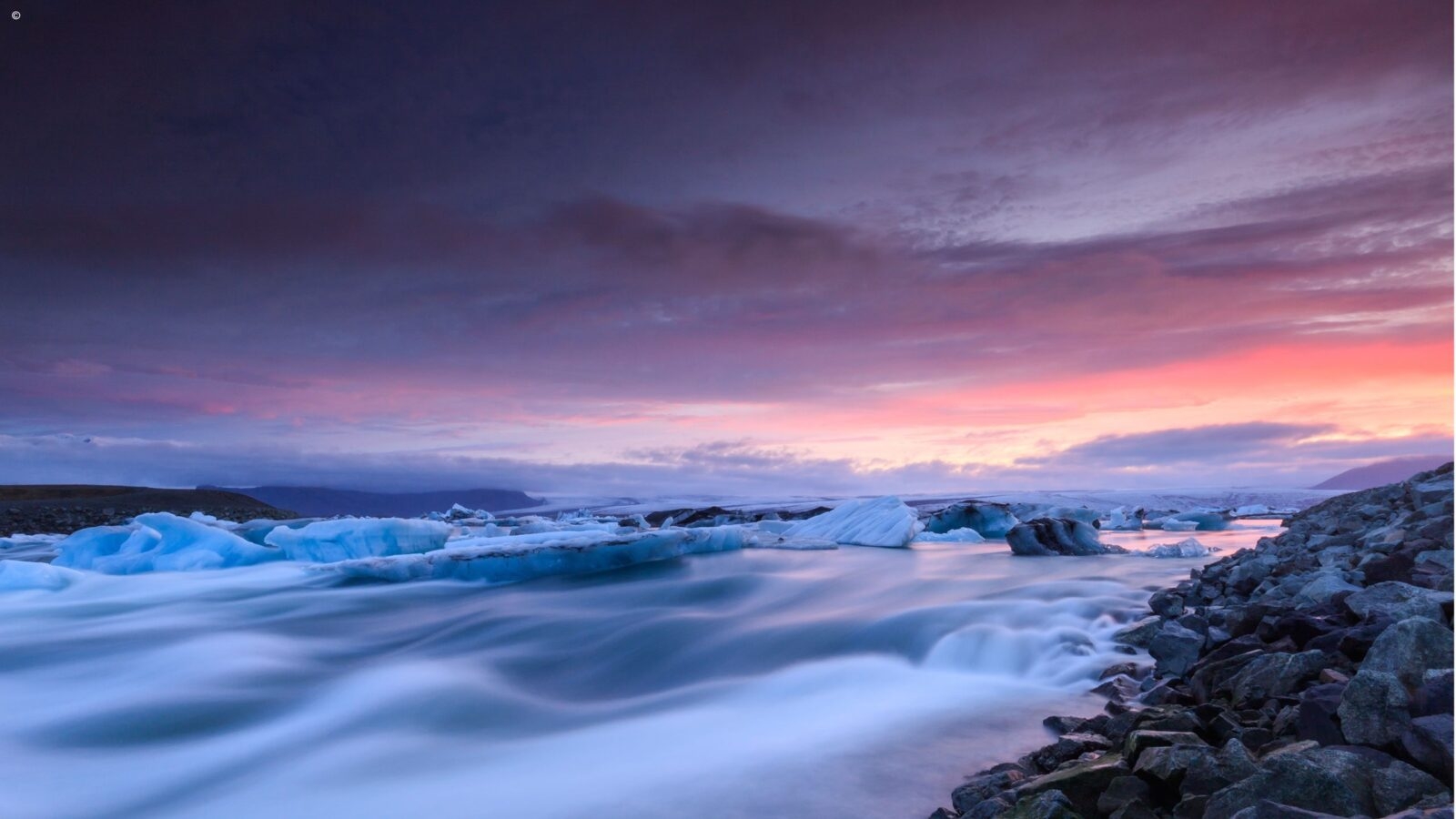 Iceberg dramatic skyline