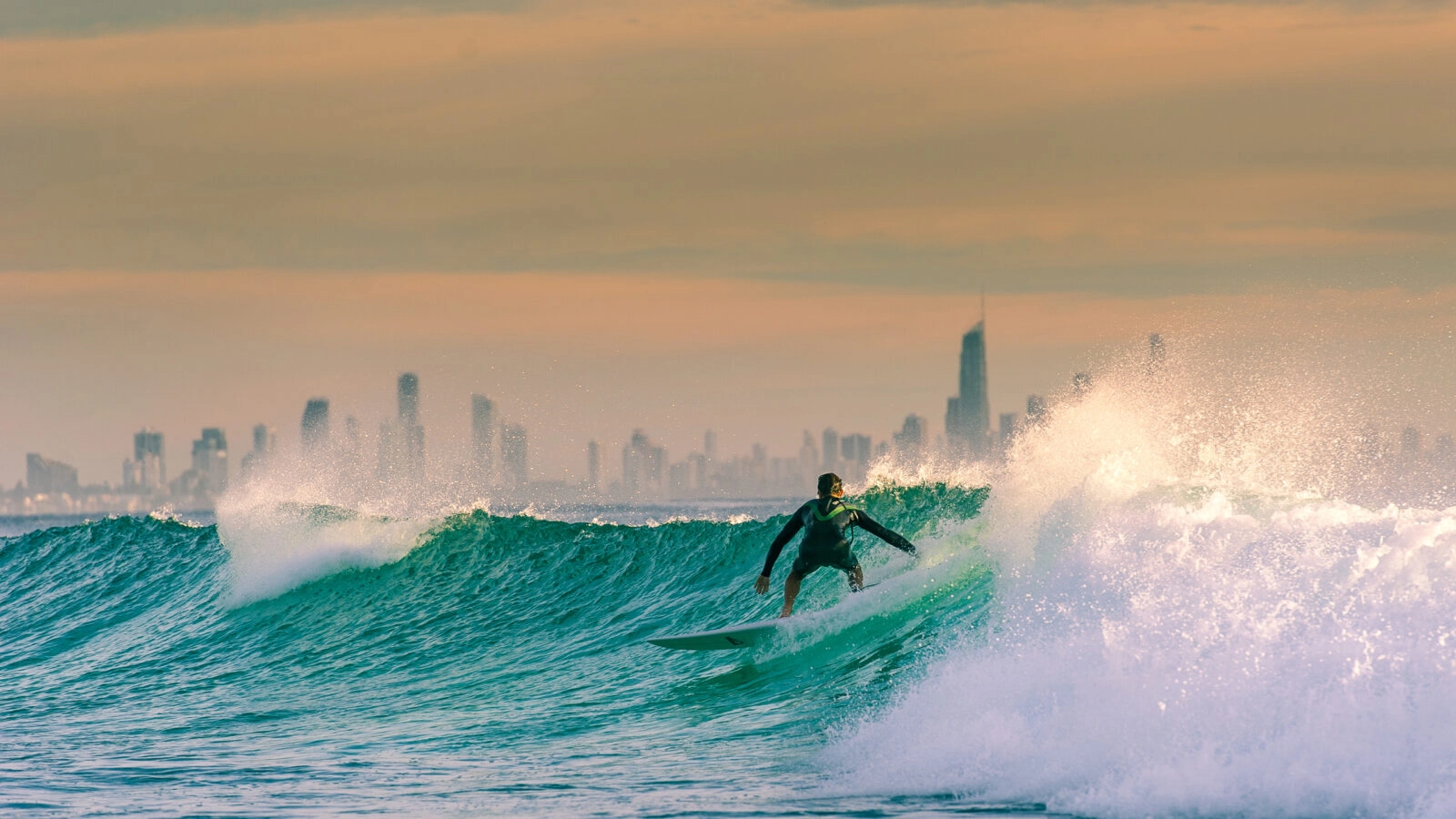 Surfing on the Gold Coast