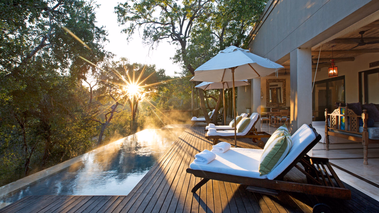 Sunset at the Royal Malewane, South Africa.