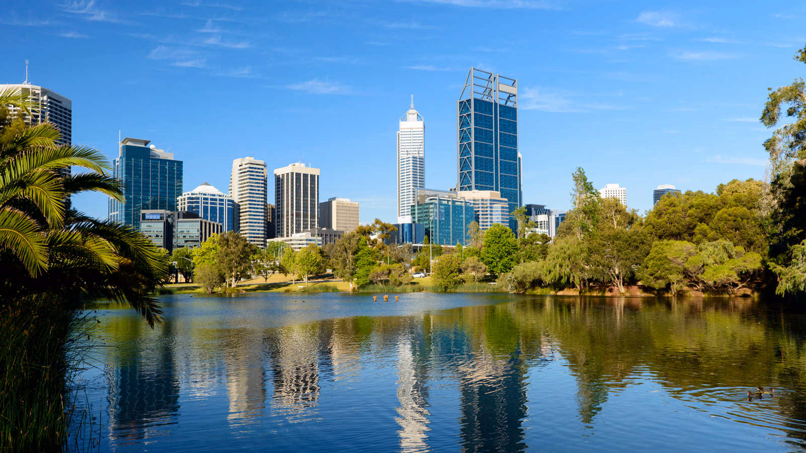 "Downtown Perth city skyline, Australia"