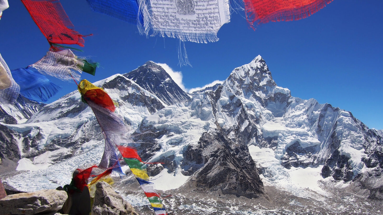 Mount Everest and Nuptse in the Nepal Himalaya