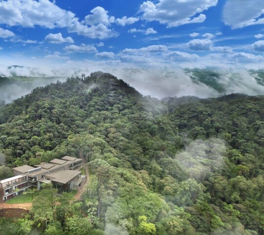 An aerial view of Mashpi Lodge.