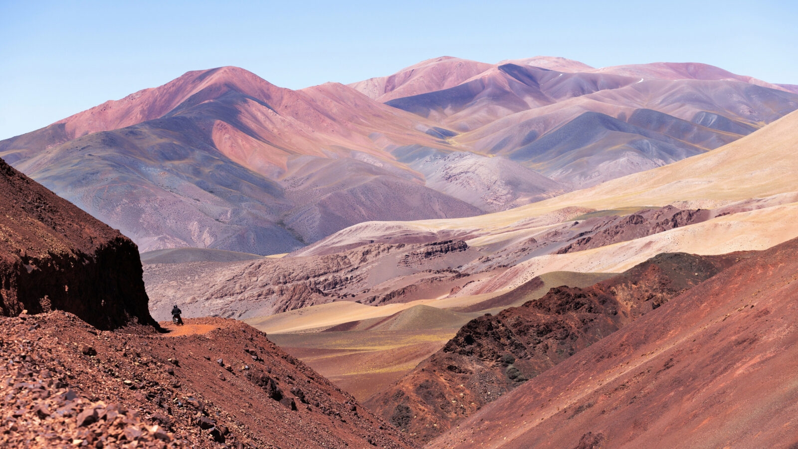 The arid mountainous landscape in the Puna Desert, Argentina