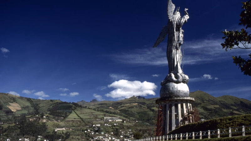 Hillside landscape in Quito, Ecuador