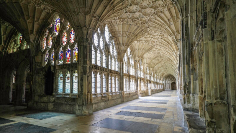 Gloucester Cathedral Cloisters, England, UK