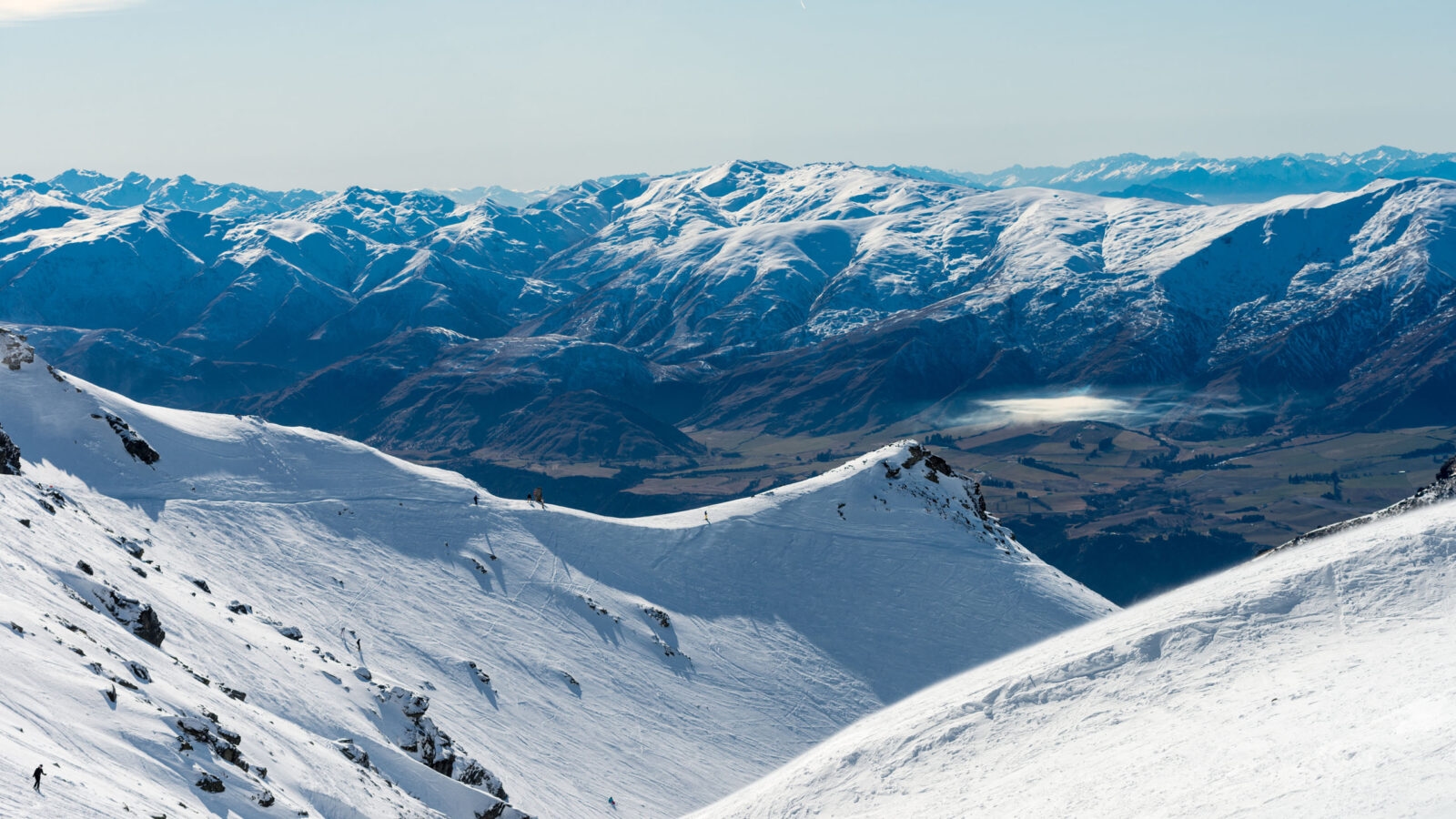 Remarkables Ski Field and Arrowtown in the background