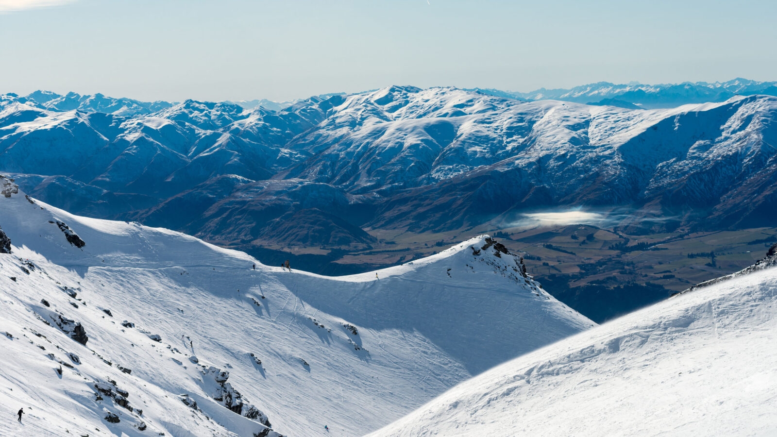 Remarkables Ski Field and Arrowtown in the background