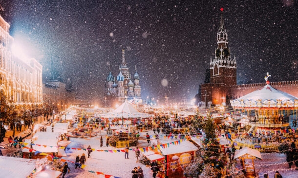 Christmas Market in Red Square, Moscow