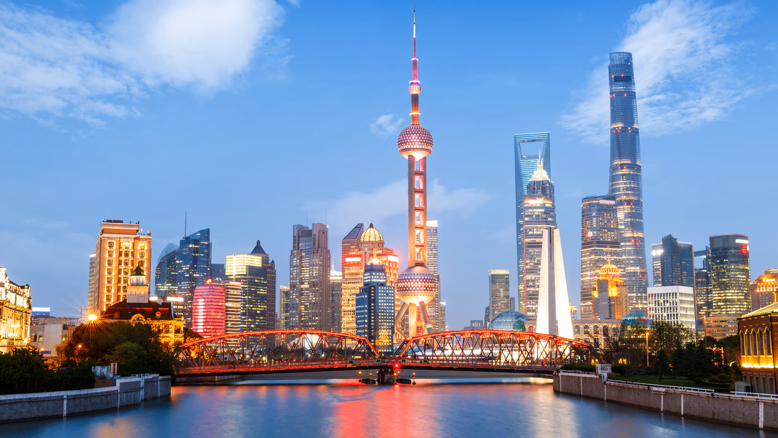 The modern skyline of Shanghai