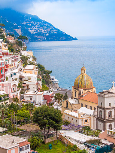 Luxury Italy Tours - Positano, Amalfi Coast Ariel view