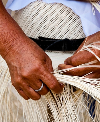 Arts, Culture & History trips - A close up of Manual Hat Weaving Process